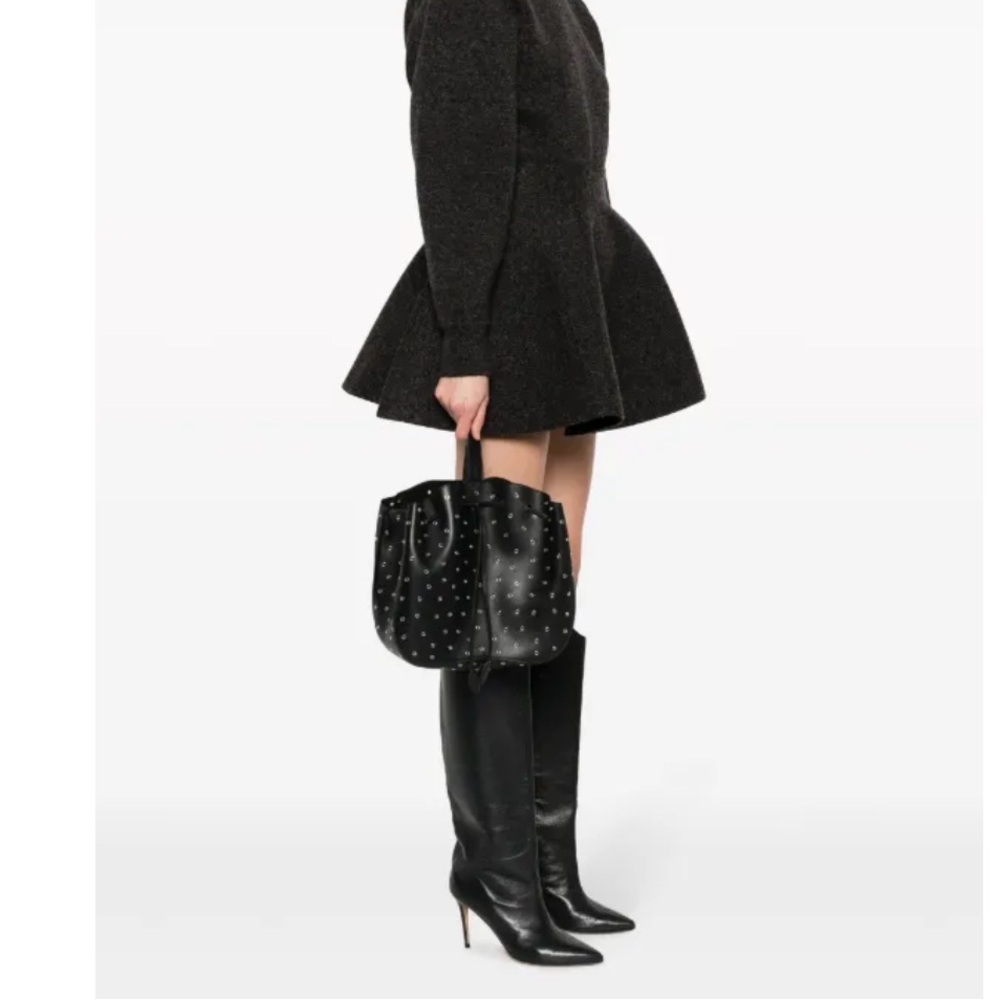 Alaia Black Eyelet Shoulder Bag (tote or cross body)